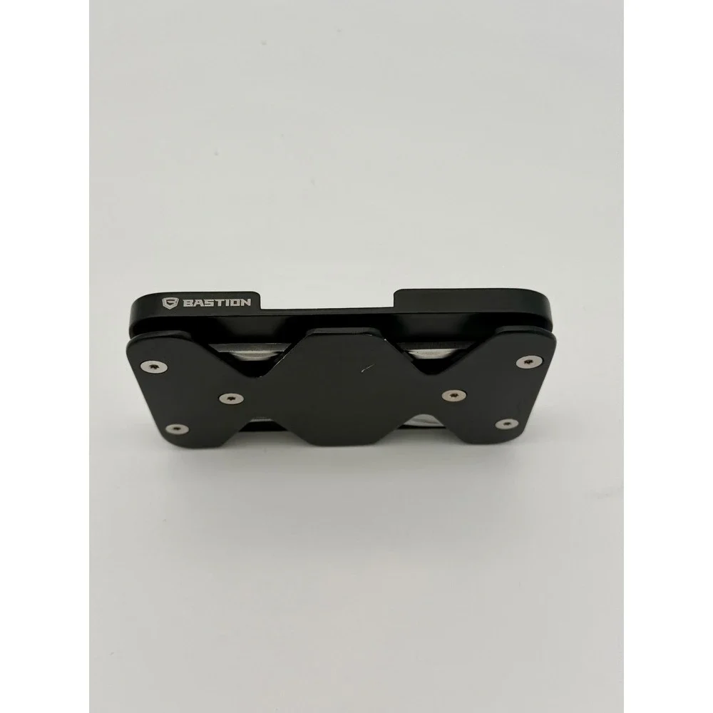 Bastion Multi-Tool Card Holder Wallet Black Metal EDC Minimalist Bottle Opener